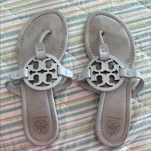 Tory Burch Light Blue Leather Sandals